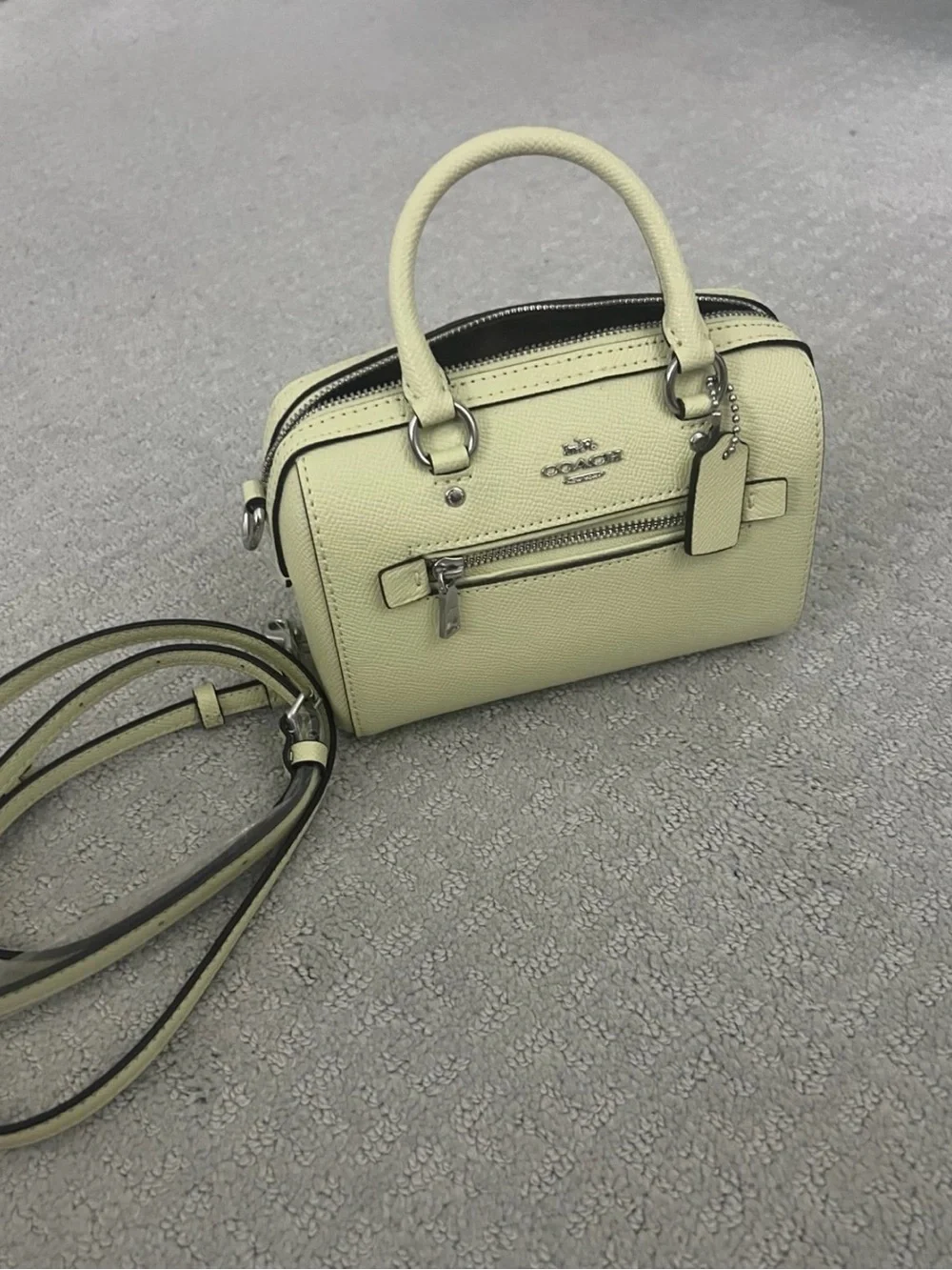 Coach Mini Rowan Crossbody bag in a Pale Lime color